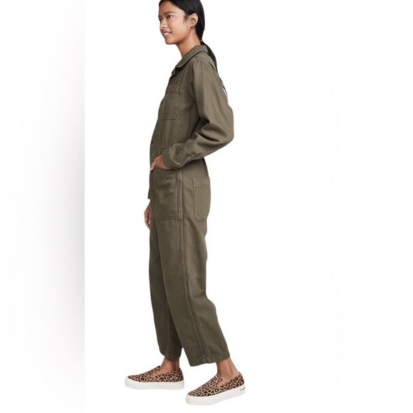 Free People Women's Gia Jumpsuit- Army Green Coveralls- Size XS - Picture 6 of 16